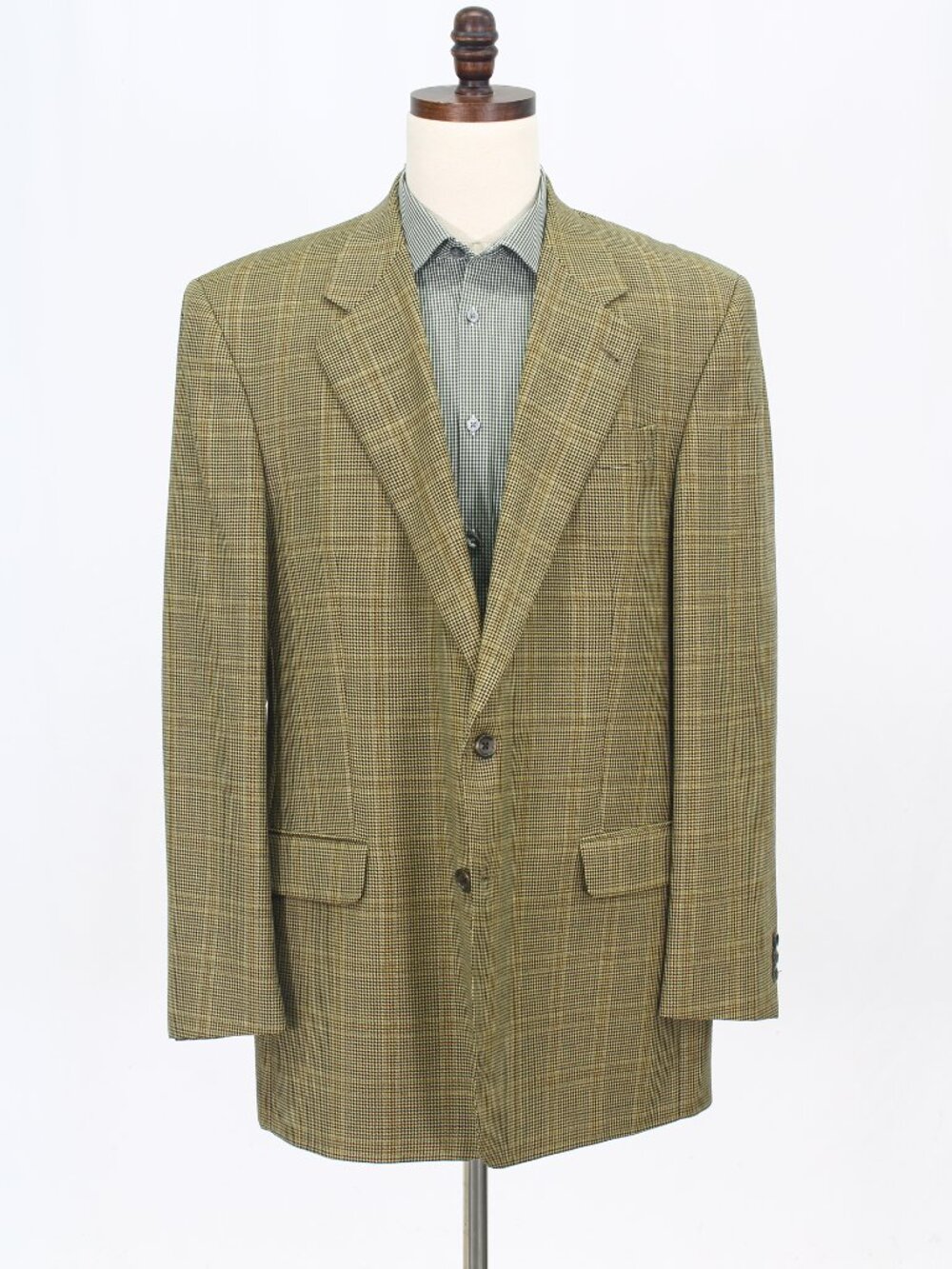 Jack Victor 44L Brown Blazer Sport Coat Jacket 2-Button Check M521